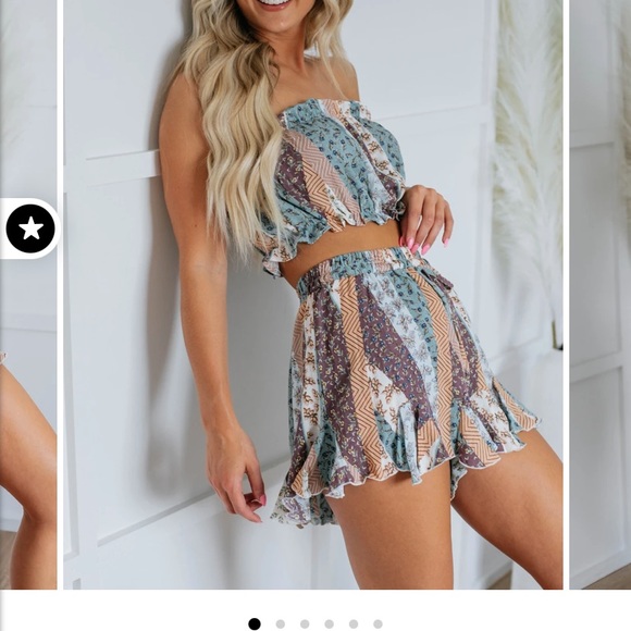 amable Pants - NWOT Ginny Short & Strapless Top SET